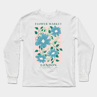 London Flower Market -  blue daffodil Long Sleeve T-Shirt